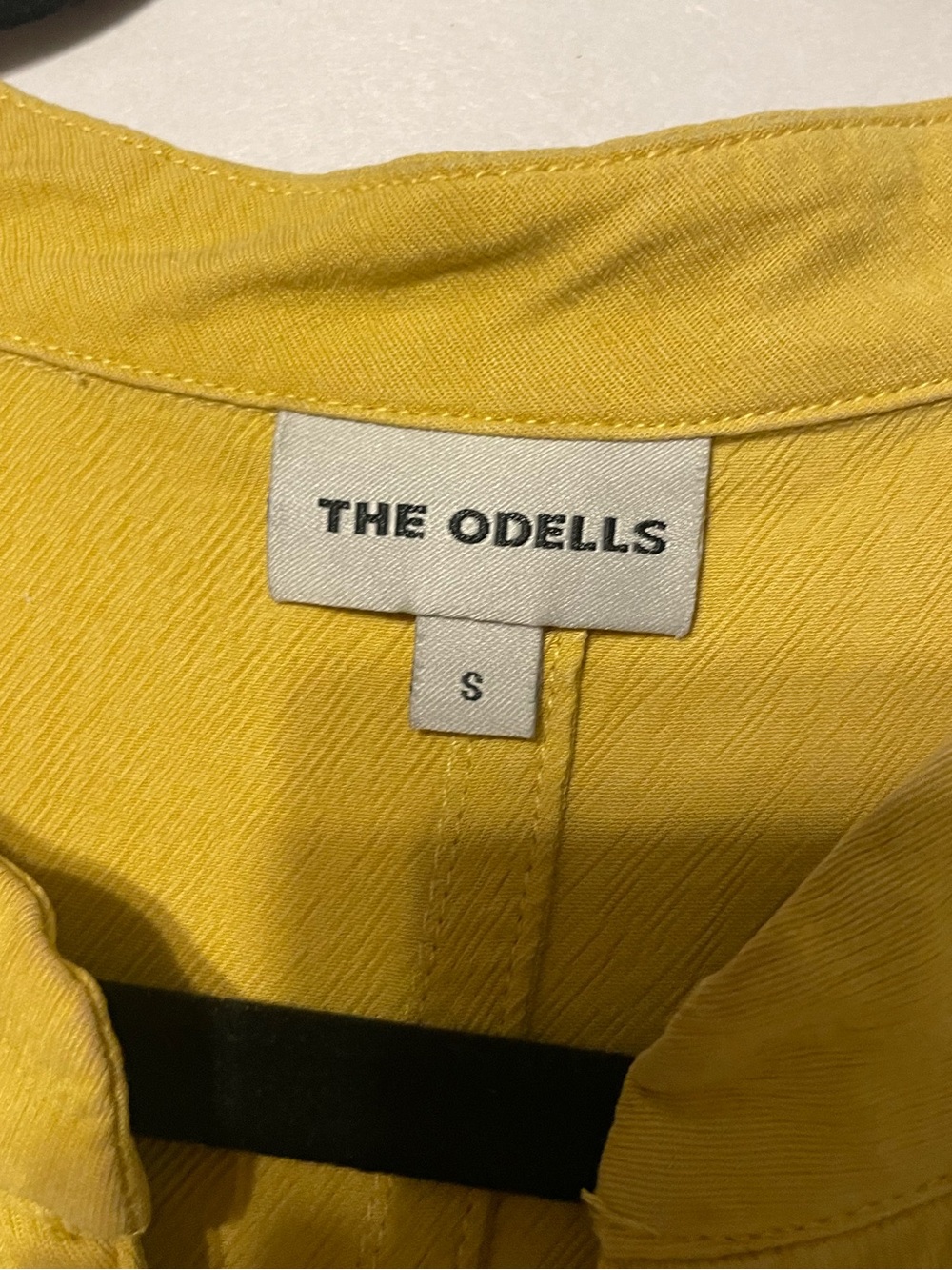 The Odells Cumin Oversized Tunic Dress S Mustard Tencel Rayon Pockets Minimalist - Picture 8 of 9